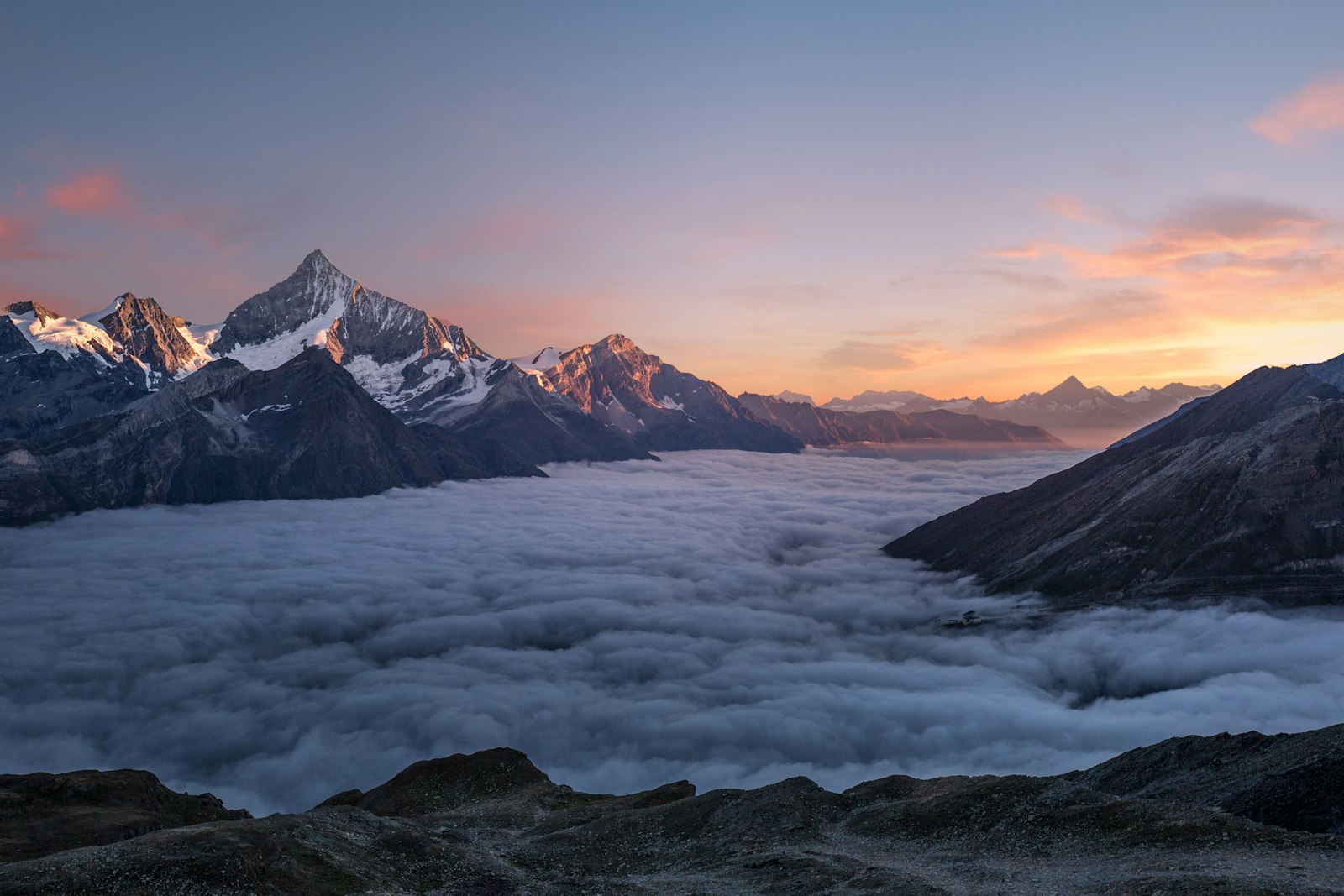 Topographic mountain landscape